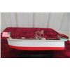 Image 11 : Vintage Battery-Operated Wooden Toy Boat, 1960s, Streamline Outboard, 11"
