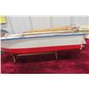 Image 3 : Lang Craft Battery-Operated Wooden Model Boat, 1950s–1960s, 15 1/2" Long, in Box