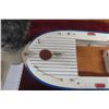 Image 6 : Lang Craft Battery-Operated Wooden Model Boat, 1950s–1960s, 15 1/2" Long, in Box