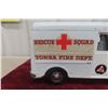 Image 4 : Tonka Pressed Steel Rescue Squad No. 5 Fire Department Metro Van, 1950s, 12" Long