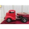 Image 2 : Smith-Miller GMC Truck with Fruehauf Flatbed Trailer, Pressed Steel and Wood Deck, 1950s, 23 1/2" L