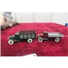 Image 1 : 2 Dinky Trucks: No. 25F Market Gardener Truck (1930s–1940s) and No. 25E Tipping Truck (1946–1950),
