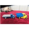 Image 1 : 2 Dinky Trucks: No. 414 Dodge Tipping Wagon (1954–1964) and No. 410 Bedford End Tipper (1950s), Bot