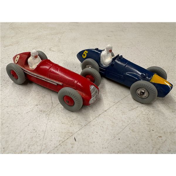 2 Dinky Race Cars 1/43: #234 Ferrari (1954–1962) & #232 Alfa Romeo