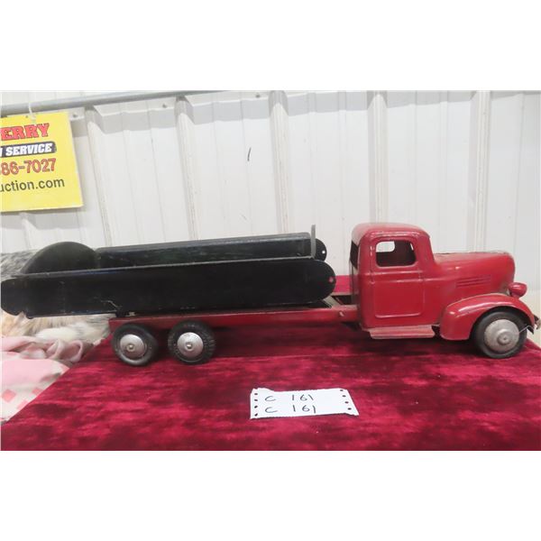 J.C. Turner Pressed Steel Dump Truck (1930s), 28" long