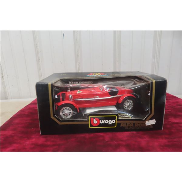 Burago Alfa Romeo, 1/18 Scale Die Cast Car, In Box