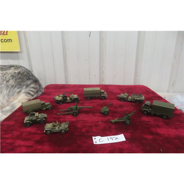 10 x Military Diecast Vehicles 1/43 Scale