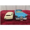 Image 7 : 2 Tin Friction Cars, Vintage, 7" and 5"
