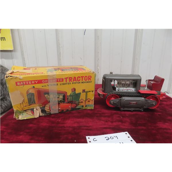 Nomura Robot Tractor, Japan, Late 1960s, Battery Driven, 10", With Box