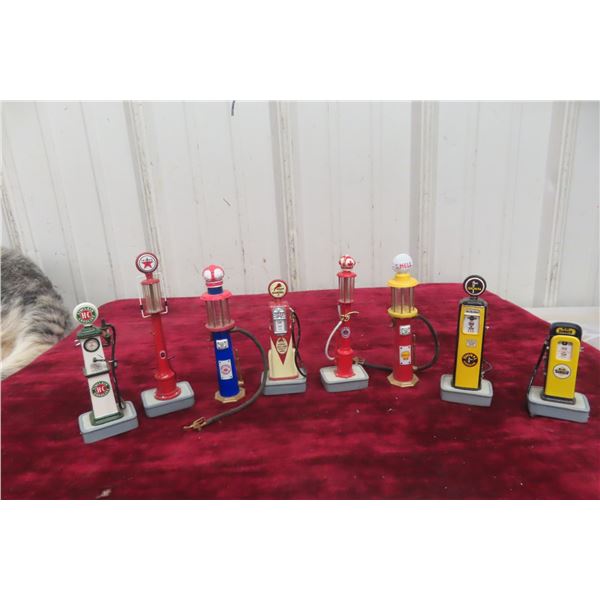 8 Die Cast Gas Bowsers, Largest 5 1/2"