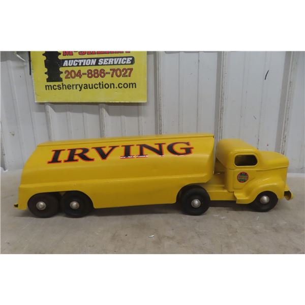 Otaco Mini Toy Irving Tanker Truck and Trailer 1940s–1950s 28" Restored