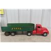 Image 1 : Tonka Semi Truck and Steel Crane Trailer 1950s Pressed Steel 23"