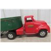 Image 2 : Tonka Semi Truck and Steel Crane Trailer 1950s Pressed Steel 23"