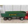 Image 3 : Tonka Semi Truck and Steel Crane Trailer 1950s Pressed Steel 23"