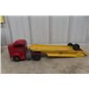 Image 1 : Lincoln Auto Transport Truck and Trailer Pressed Steel 1940s–1950s 23" Restored - Have Trailer Axle