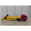 Image 7 : Lincoln Auto Transport Truck and Trailer Pressed Steel 1940s–1950s 23" Restored - Have Trailer Axle