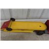 Image 8 : Lincoln Auto Transport Truck and Trailer Pressed Steel 1940s–1950s 23" Restored - Have Trailer Axle
