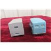 Image 7 : 2 Dinky 1/43 465 Morris Van 1957–59 and 30V Electric Dairy Van 1949