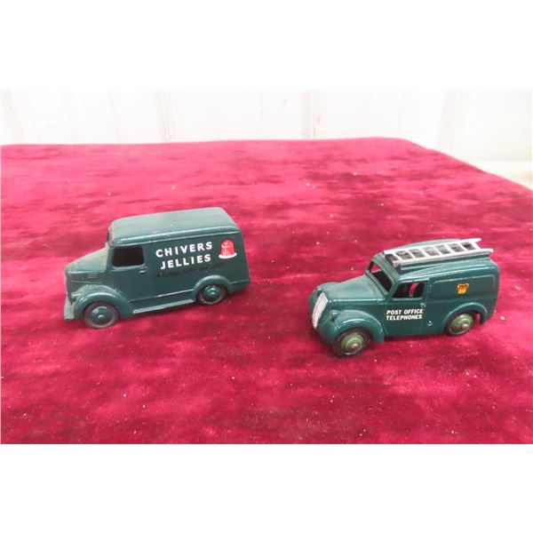 2 Dinky Vans 1/43 452 Trojan 1950 and 261 Post Office Telephone 1955–61
