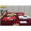 Image 1 : 4 1/18 Scale Die Cast Cars 62 Corvette Shelby Cobra 57 Chevy Corvette and 67 Corvette Stingray