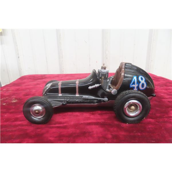 Ray Cox Thimble Drome Champion Tether Race Car, Aluminum Body, 1930s–40s, 9 1/2" Long