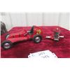 Image 1 : Ray Cox Thimble Drome Champion Tether Race Car, Aluminum Body, 1930s–40s, 9 1/2" Long
