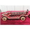 Image 2 : 2 Cast Fire Trucks: Hubley 1920s/30s (5" Long) and Jon Ill Co Pre War (3 1/2" Long)