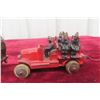 Image 3 : 2 Cast Fire Trucks: Hubley 1920s/30s (5" Long) and Jon Ill Co Pre War (3 1/2" Long)