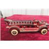 Image 6 : 2 Cast Fire Trucks: Hubley 1920s/30s (5" Long) and Jon Ill Co Pre War (3 1/2" Long)