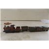 Image 1 : Tin Lithographed Penny Toy Train Set, 1910s–20s, 5 Pieces, 9 1/2" Overall Length