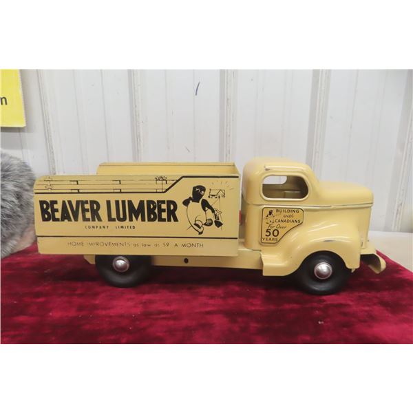 Otaco Minitoy Beaver Lumber Truck, Pressed Steel, 1956, 18" Long