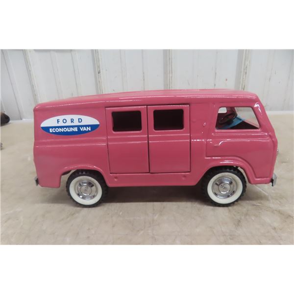 Ny-Lint Ford Econoline Van, Pressed Steel, 1960, Restored, 11" Long