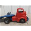 Image 2 : GMC Truck and Fivehook Lowboy Trailer, 1950s, Pressed Steel and Die-Cast, 24" Long
