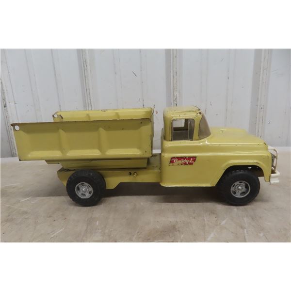 Buddy L Pressed Steel Dump Truck, 1960s, 14 1/2" Long