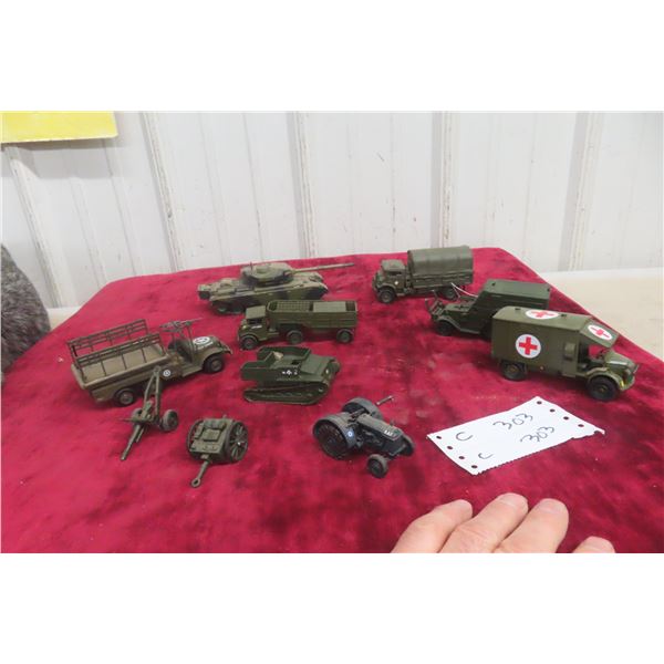 10 Military Vehicles, Various Brands Including Solido and Others