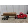 Image 1 : Tonka Pressed Steel Log Truck, 1950s–60s, 24" Long