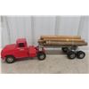 Image 5 : Tonka Pressed Steel Log Truck, 1950s–60s, 24" Long