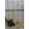 Image 1 : Marx Lumar Contractors Mobile Crane, Pressed Steel with Hook and Bucket, 1950s, 28" High