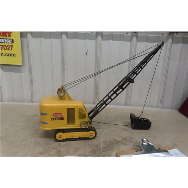 Tonka Dragline, Pressed Steel, 1960s, 9" Machine with 17" Boom