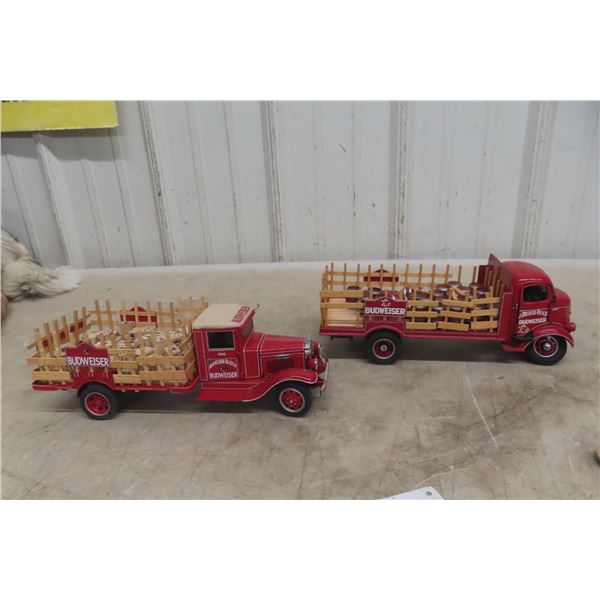 2 Danbury Mint 1/24 Scale Die-Cast Budweiser Delivery Trucks, 1980s–90s