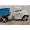 Image 2 : ERTL International Semi Truck Hydraulic Dump and Trailer, Pressed Steel, 1960s, 22" Long