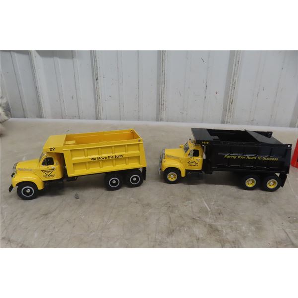 2 First Gear Mack B-61 Asphalt Dump Trucks, 1/34 Scale Die-Cast