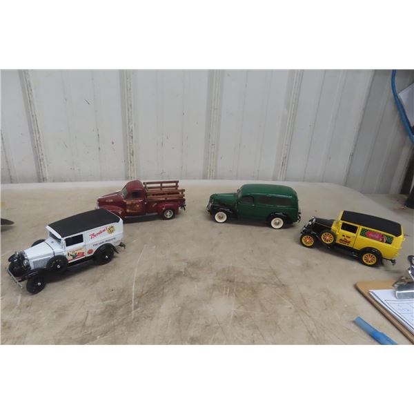 4 1/24 Scale Die-Cast Vehicles by ERTL, Danbury Mint, and Franklin Mint