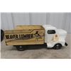 Image 1 : Minnitoy Truck with Beaver Lumber Box, Pressed Steel, 1950s, 17" Long