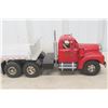 Image 2 : Smith-Miller Mack B Semi with Flat Deck Trailer, Pressed Steel and Die-Cast, 35" Long