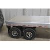 Image 7 : Smith-Miller Mack B Semi with Flat Deck Trailer, Pressed Steel and Die-Cast, 35" Long