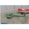 Image 3 : Three Boat Trailers Pressed Metal, Two Tandem and One Single Axle With One Plastic Boat Marked Budd