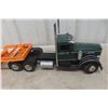 Image 2 : All American Toy Co. 1/12 Die Cast With Lowboy Trailer 45" Long Vintage With Access Riggers Crane W