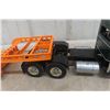 Image 4 : All American Toy Co. 1/12 Die Cast With Lowboy Trailer 45" Long Vintage With Access Riggers Crane W