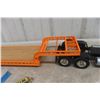 Image 6 : All American Toy Co. 1/12 Die Cast With Lowboy Trailer 45" Long Vintage With Access Riggers Crane W